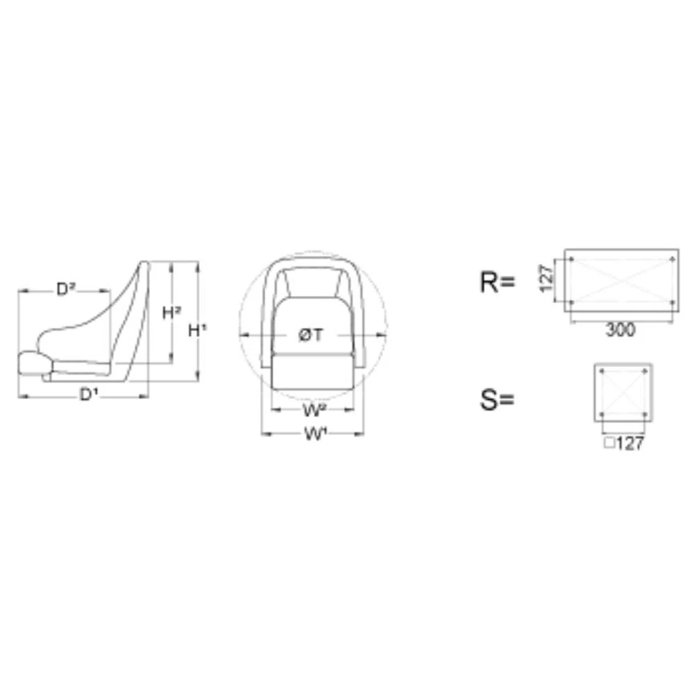 V-Quipment Fisherman Classic Folding Seat Dark Blue With White Seams 7 V-Quipment Fisherman Classic Folding Seat Dark Blue With White Seams - Image 5