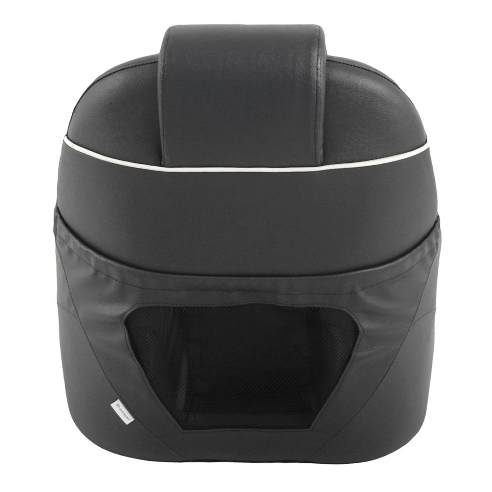 V-Quipment King Flip-Up Helm Seat With Squab Dark Blue With White Seams 4 V-Quipment King Flip-Up Helm Seat With Squab Dark Blue With White Seams - Image 2