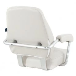 V-Quipment Sailor Helm Seat With Anodised Aluminium Frame White