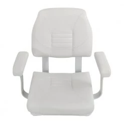V-Quipment Skipper Classic Helm Seat With Arm Rests White