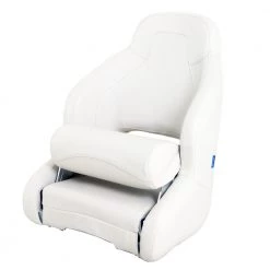 V-Quipment Pilot Sports Helm Seat With Flip Up Squab White