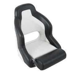 V-Quipment Pilot Sports Helm Seat With Flip Up Squab Black/White 7 V-Quipment Pilot Sports Helm Seat With Flip Up Squab Black/White -V-Quipment Sales 87242 2