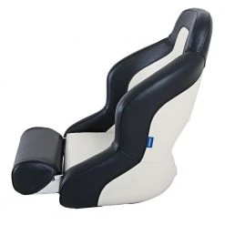 V-Quipment Pilot Sports Helm Seat With Flip Up Squab Black/White 9 V-Quipment Pilot Sports Helm Seat With Flip Up Squab Black/White -V-Quipment Sales 87242 4