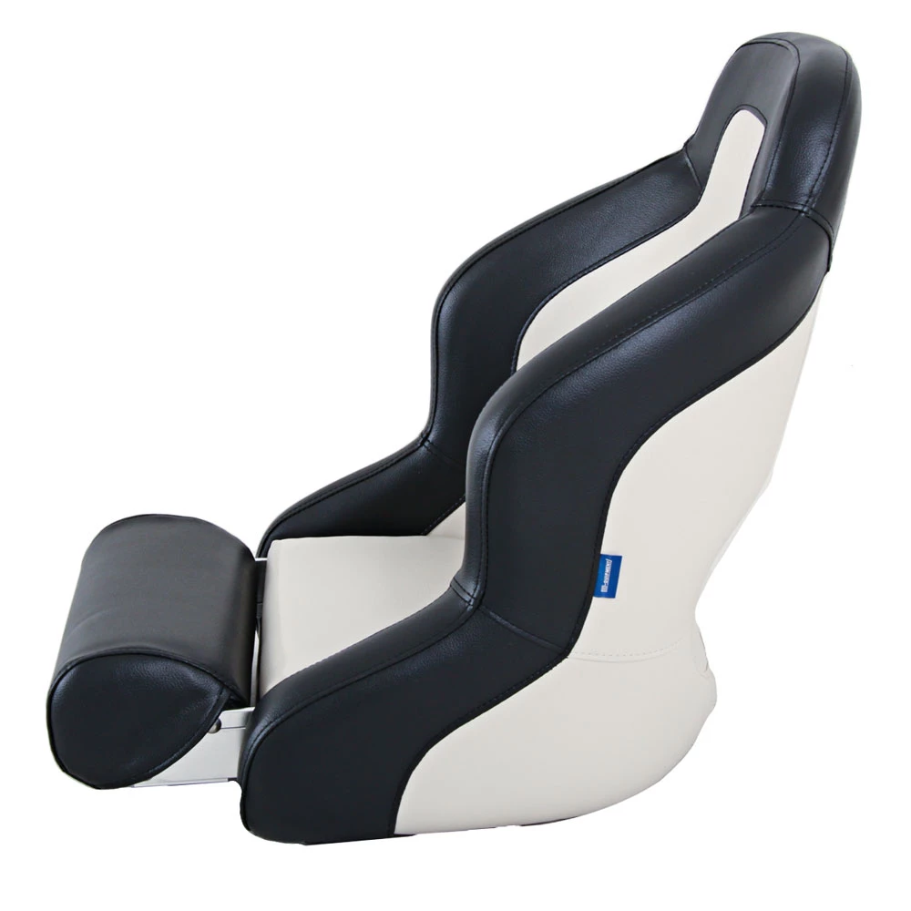 V-Quipment Pilot Sports Helm Seat With Flip Up Squab Black/White 6 V-Quipment Pilot Sports Helm Seat With Flip Up Squab Black/White - Image 4