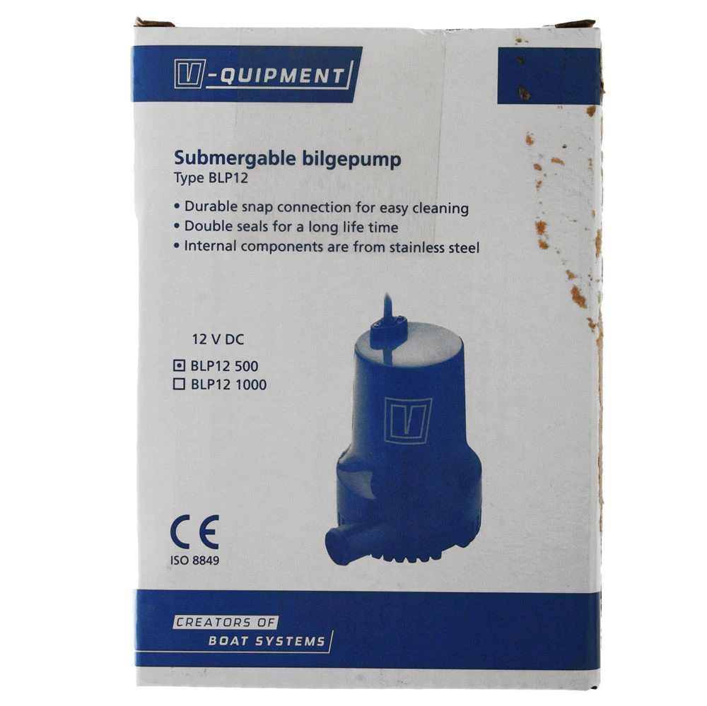 V-Quipment BLP12500 Waterproof Bilge Pump 1900L/hr 12v 3 V-Quipment BLP12500 Waterproof Bilge Pump 1900L/hr 12v
