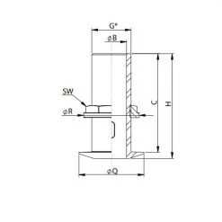 V-Quipment Bronze Thru-Hull Skin Fitting