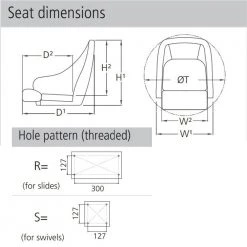 V-Quipment First Mate Deluxe Folding Seat Grey With Light Grey Seams -V-Quipment Sales capture 39 12 1