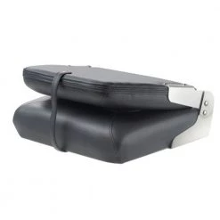 V-Quipment First Mate Deluxe Folding Seat Dark Blue With White Seams