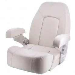 V-Quipment Seaman Helm Seat With Flip-Up Squab Pure White