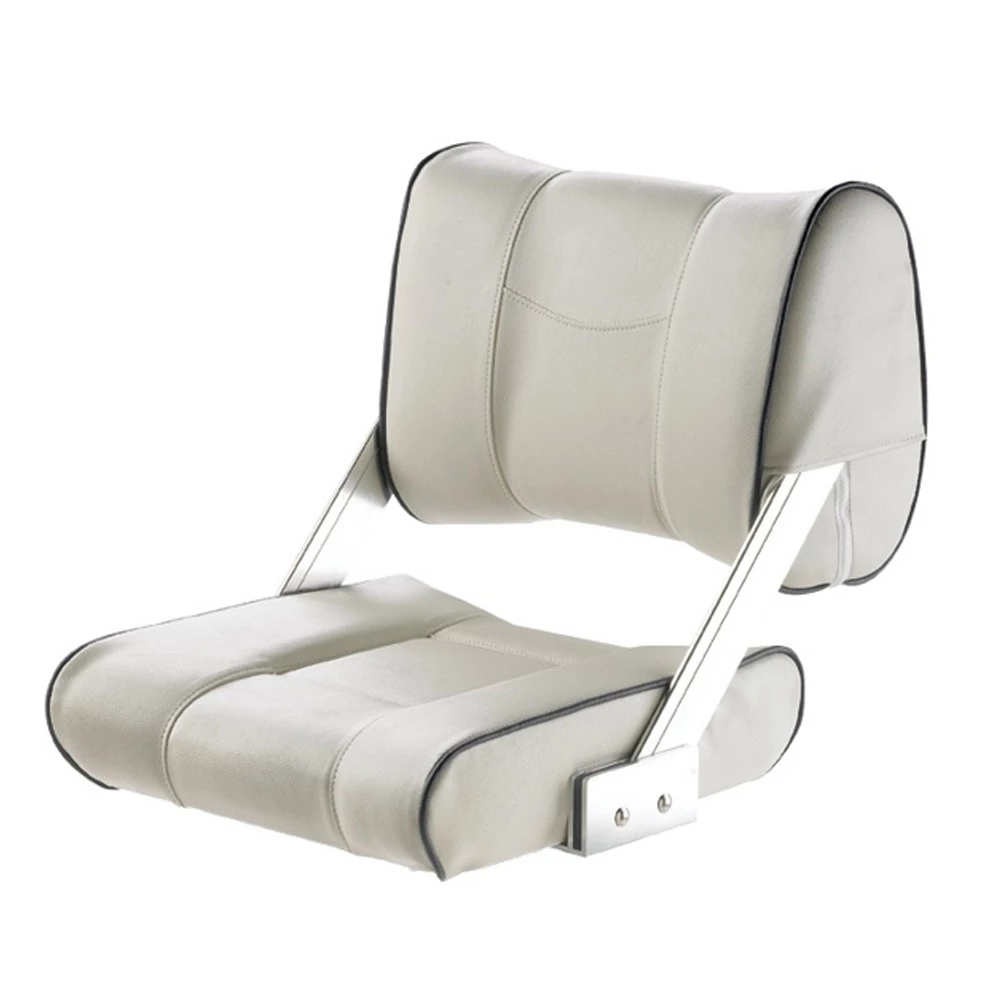 V-Quipment Ferry Helm Seat With Adjustable Backrest White With Dark Blue Seams 3 V-Quipment Ferry Helm Seat With Adjustable Backrest White With Dark Blue Seams