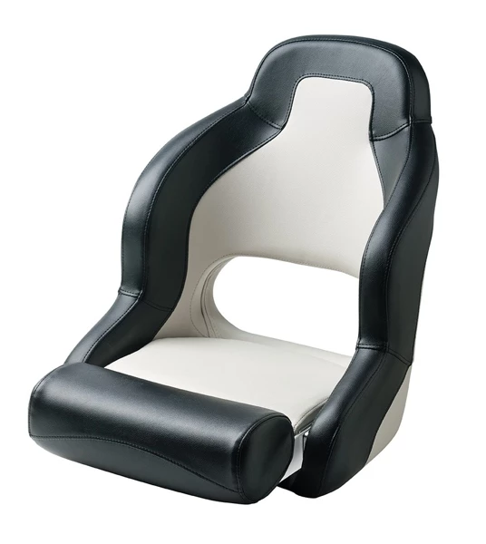 V-Quipment Pilot Sports Helm Seat With Flip Up Squab Black/White 3 V-Quipment Pilot Sports Helm Seat With Flip Up Squab Black/White