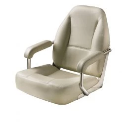 V-Quipment Master Helm Seat With Stainless Steel Frame White