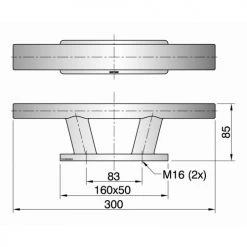 V-Quipment TAURUS04 Stainless Steel Cleat 300mm