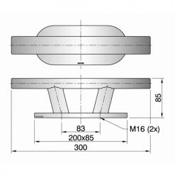 V-Quipment TAURUS05 Stainless Steel Cleat 300mm