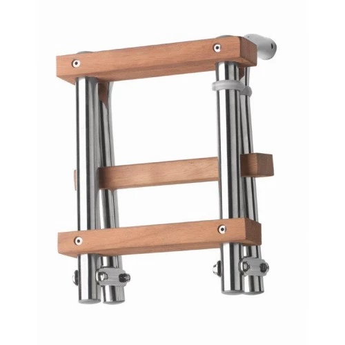 V-Quipment Stainless Steel Boarding Ladder With 3 Teak Steps 3 V-Quipment Stainless Steel Boarding Ladder With 3 Teak Steps
