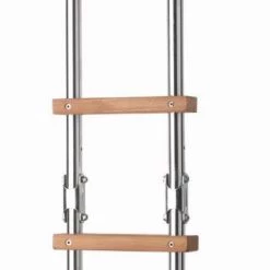 V-Quipment Stainless Steel Boarding Ladder With 4 Teak Steps
