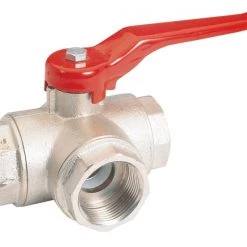 V-Quipment Nickel Plated Brass 3-Way Full Bore Ball Valve -V-Quipment Sales kra 3