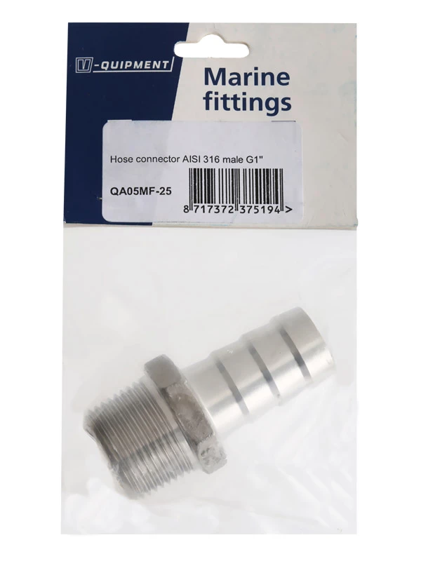V-Quipment Stainless Steel Hose Connector Male Thread 3 V-Quipment Stainless Steel Hose Connector Male Thread