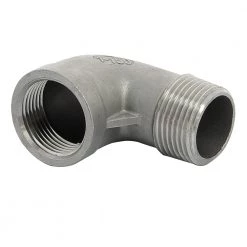 V-Quipment 90-degree Stainless Steel Elbow Male-Female G1in