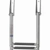 V-Quipment 4-Step Telescopic Stainless Steel Boarding Ladder With Black Grips -V-Quipment Sales slt4a 1