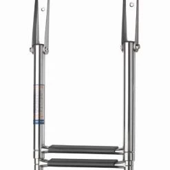 V-Quipment 4-Step Telescopic Stainless Steel Boarding Ladder With Black Grips