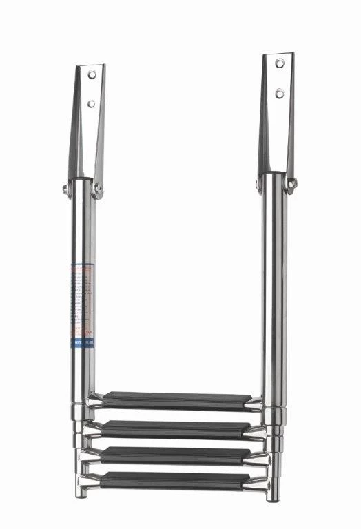 V-Quipment 4-Step Telescopic Stainless Steel Boarding Ladder With Black Grips 3 V-Quipment 4-Step Telescopic Stainless Steel Boarding Ladder With Black Grips